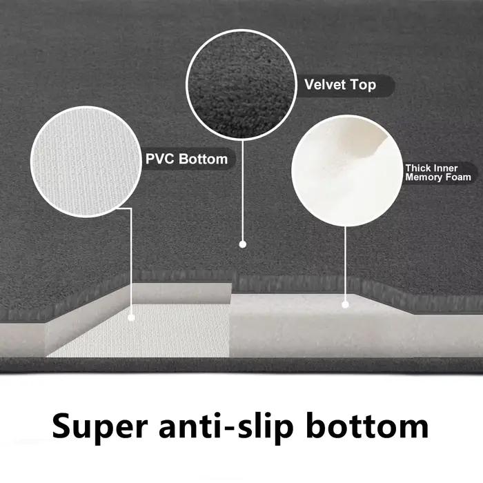 Contre les virus super absorbants pour sol de salle de bain et porte, anti-Campan, velours