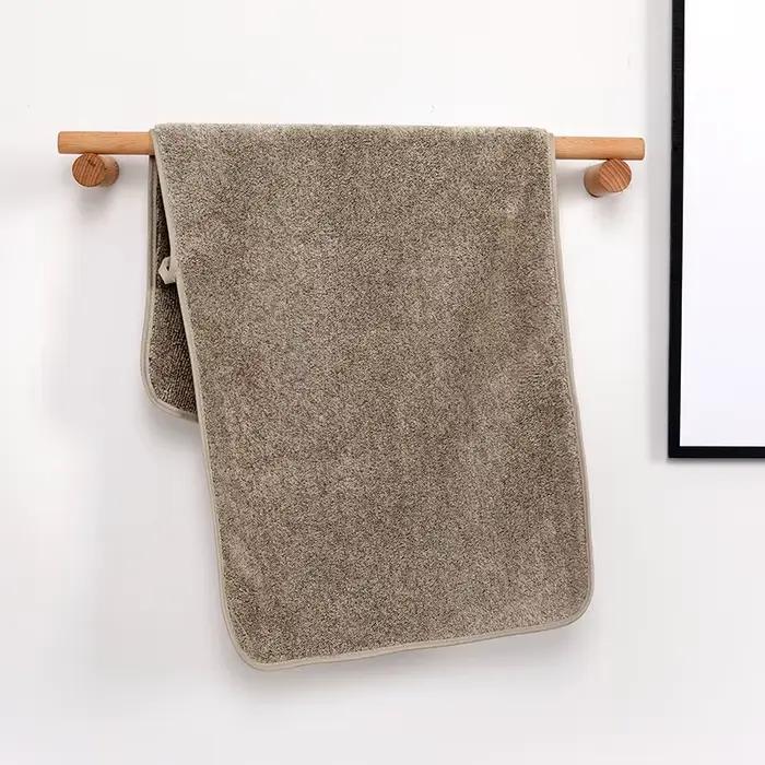 Serviette de bain en fibre de charbon de bambou pour homme, bonnet pour cheveux secs, velours Campan