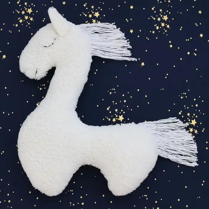 Oreiller de pose licorne pour photographie de nouveau-né, ensemble de coussin et couverture de cheva