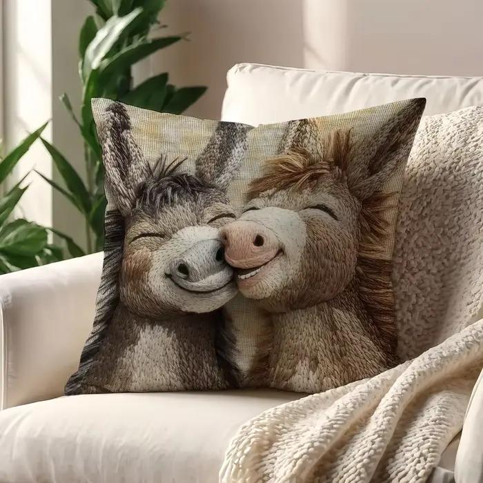 Sourire âne âne b housse de coussin décoration chambre boutique voiture meilleur bureau à domicile c
