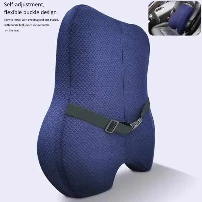 Coussin de siège en mousse à mémoire de forme, ensemble d'oreillers de soutien lombaire, orthopédiqu