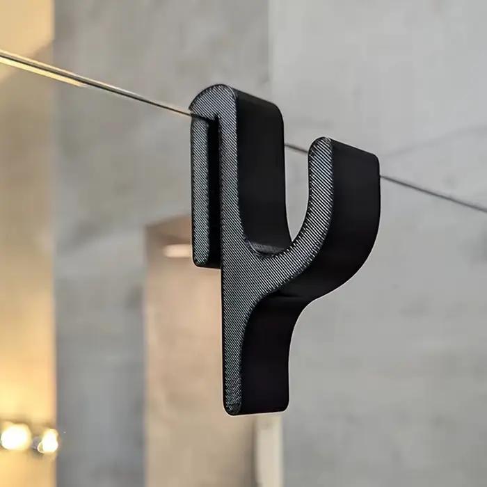 Porte-serviettes 3D pour porte de douche, pour portes en verre de 8 mm, support de salle de bain pou