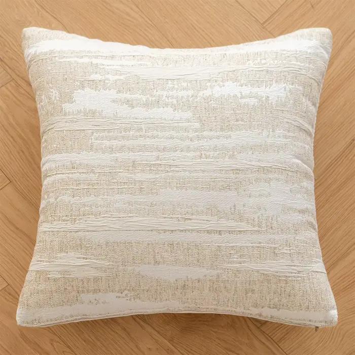 Housse de coussin Jacquard géométrique marron kaki français 45x45, housses d'oreiller de luxe modern