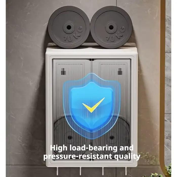 Étagère de salle de bain murale, organisateur magnétique adhésif sans perceuse, étagère de rangement