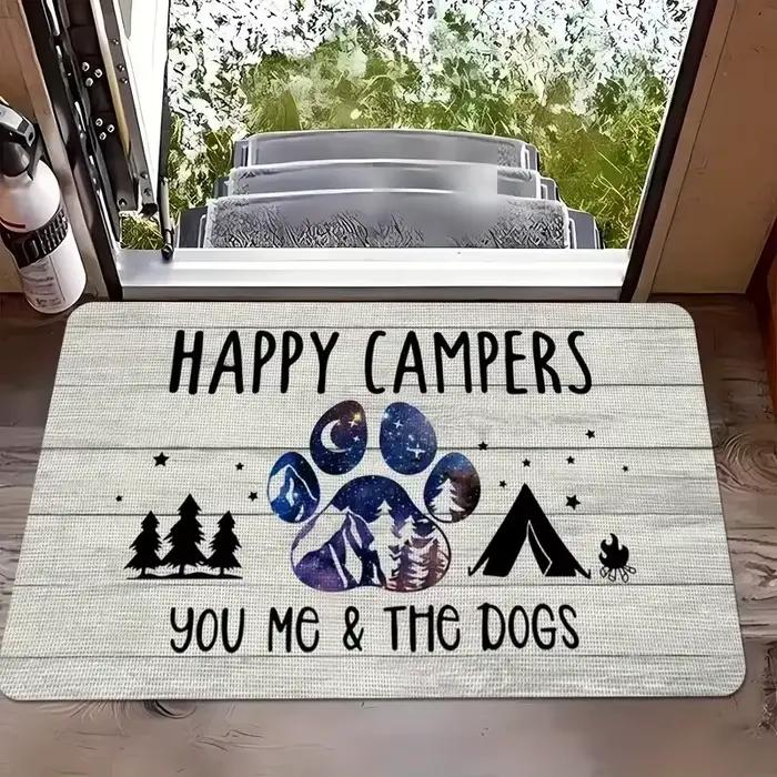 Tapis de bienvenue pour Van de Camping en plein air, avec joyeux Van de Camping, antidérapant, pour