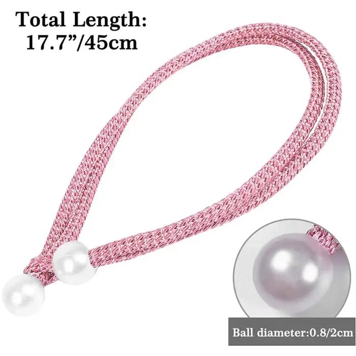 Nouveau 2/1 pièces petite perle rideau pince porte-rideau cravate boucle Clips suspendus boule boucl
