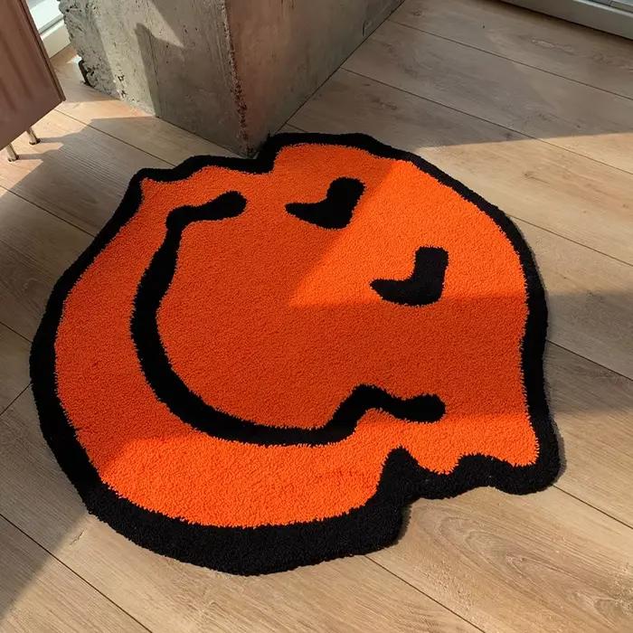 Tapis Tufté Torsadé Souriant, Purely Handmade, Doux, Adapté à la Décoration de Chambre, Moelleux, Ch