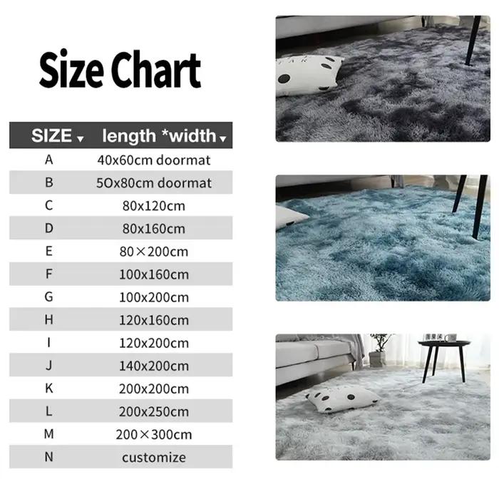 Tapis gris pour salon, en peluche, pour chambre à coucher, moelleux, antidérapant, décoration de mai