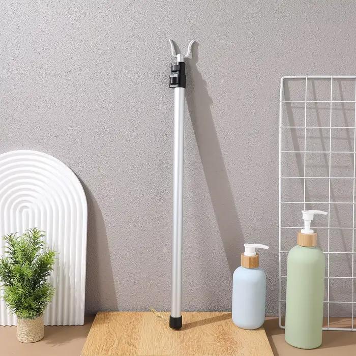 1 pièce - Séchoir à linge rétractable en alliage d'aluminium, perche télescopique pour le séchage du linge, pour balcon, salle de bain, usage domestique, léger et robuste