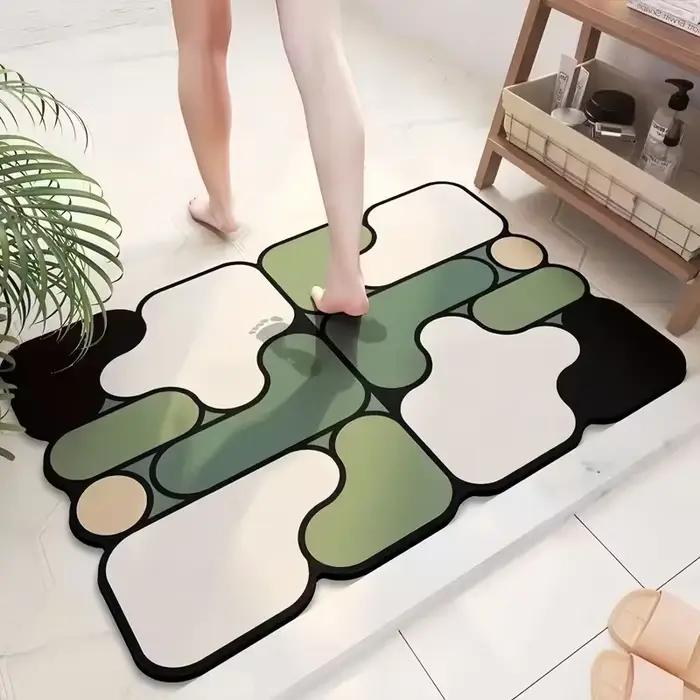 Tapis de sol en boue de diatomée de salle de bains de forme spéciale