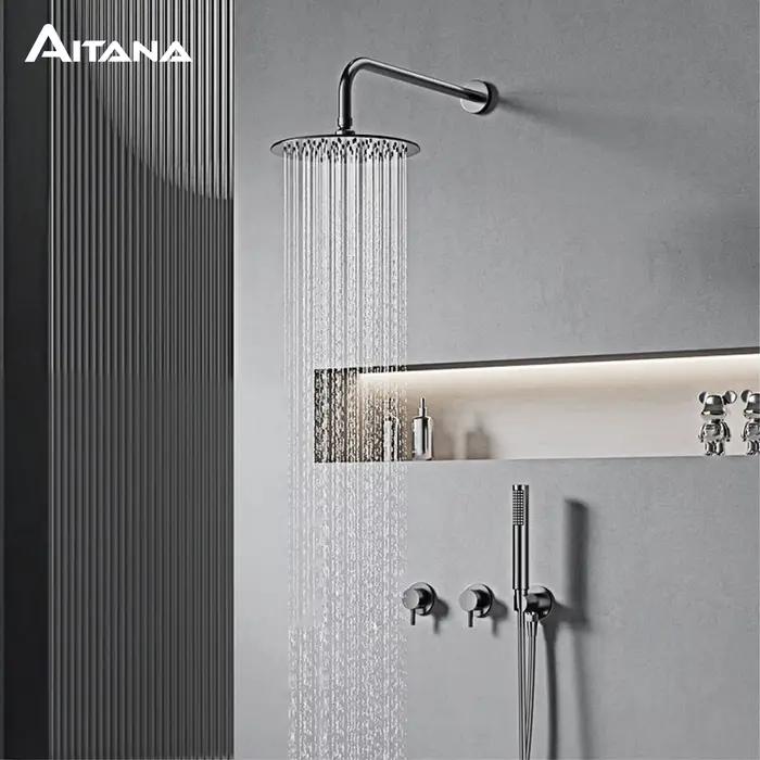 AITANA – système de douche minimaliste en Nickel brossé