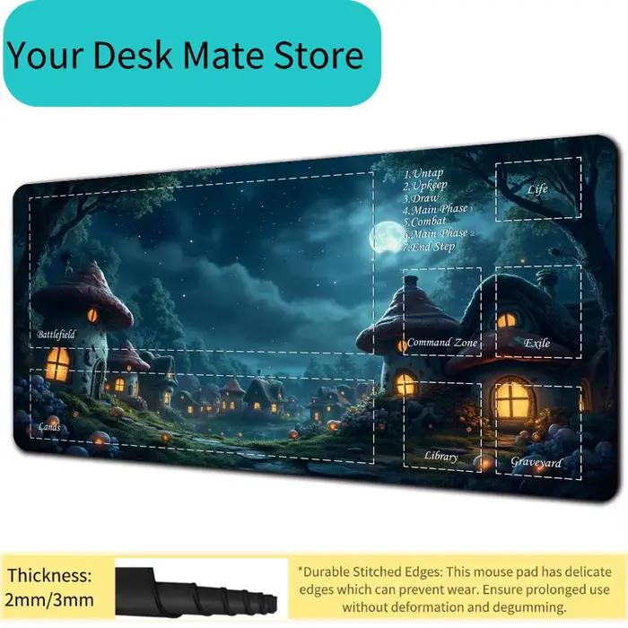 Tapis de jeu Magic Playmat avec zones, arbre de vie géant, tapis de jeu MTG, tapis de bureau en caoutchouc antidérapant, tapis de souris pour gamer, extension de clavier