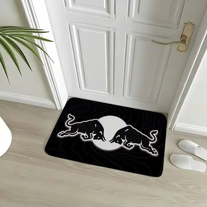 Tapis antidérapant pour salle de bain, tapis de porte, décoration de la maison, tapis de porte d'entrée, résistant aux rayures, Cool D-rEd-S-bulls