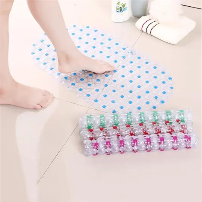 Tapis de bain rectangulaire antidérapant en PVC
