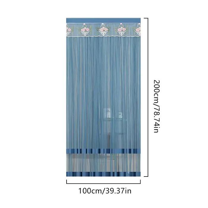 Rideau de porte anti-moustiques en gaze Double couche