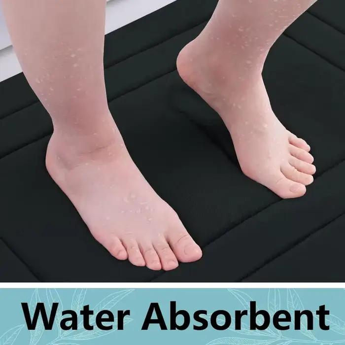 1 tapis de bain absorbant et antidérapant. | Coussin sur pied confortable pour salon, chambre à coucher