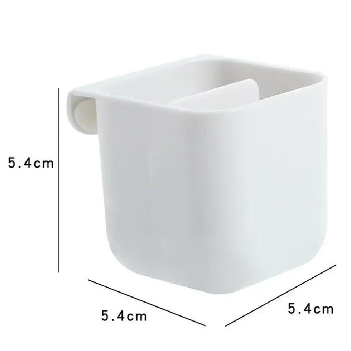 Support de rangement de bureau multifonctionnel pour stylos, boîte de rangement simple pour ordinateur de bureau, tube de rangement pour petits objets autocollant