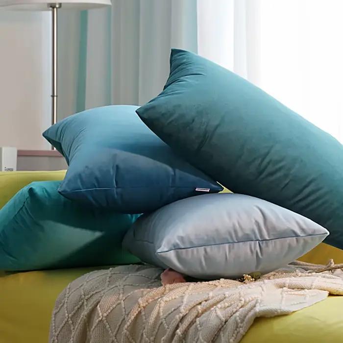Housses de coussin en velours doux