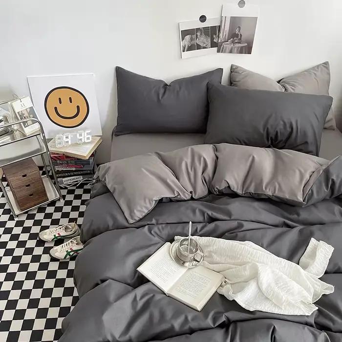 Ensemble de housse de couette en coton lavé