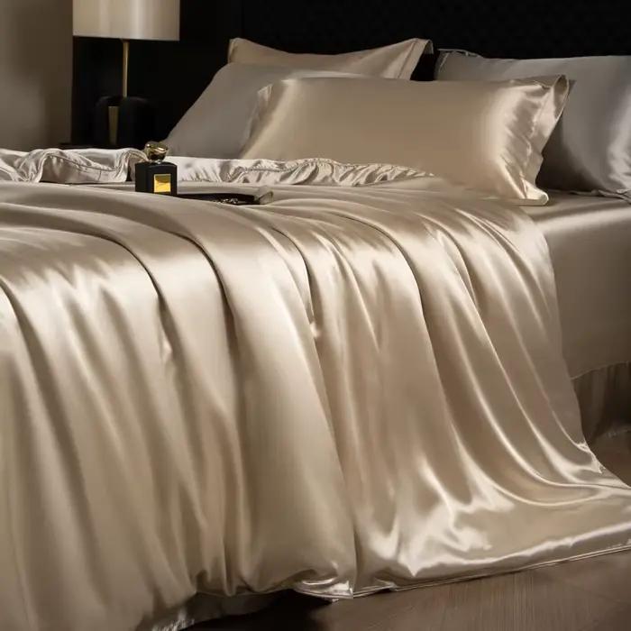 Housse de couette de luxe en soie de mûrier