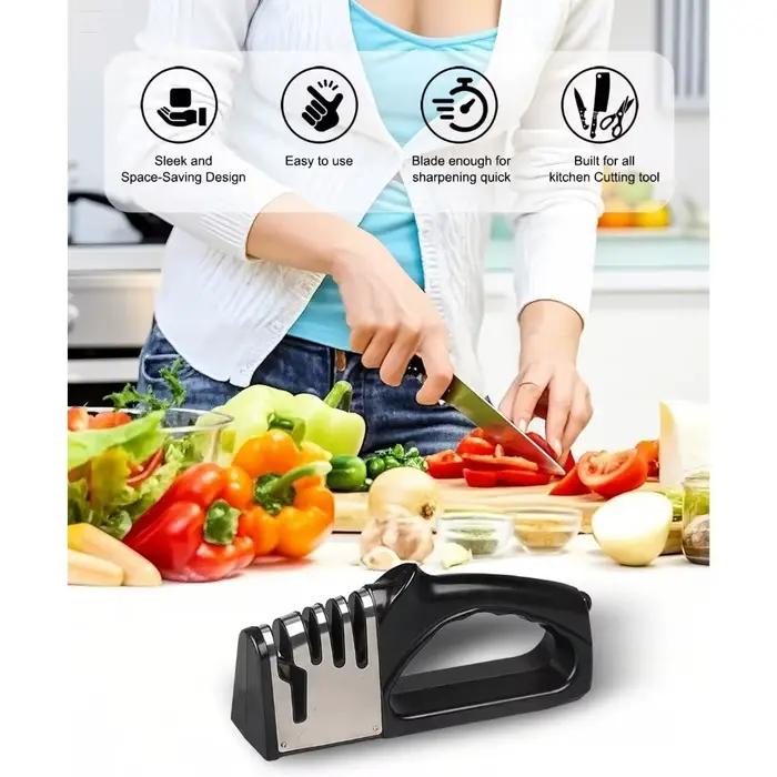 Affûteur de couteaux de cuisine 4 en 1, ensemble d'affûtage de couteaux multifonction à Base antidérapante Portable, accessoires de gadgets de cuisine
