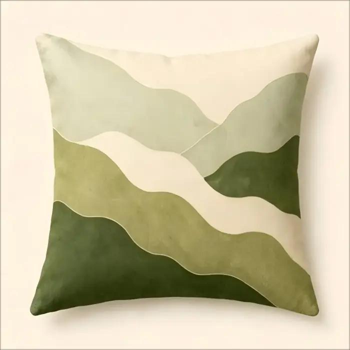 Housses de coussin botaniques vert sauge
