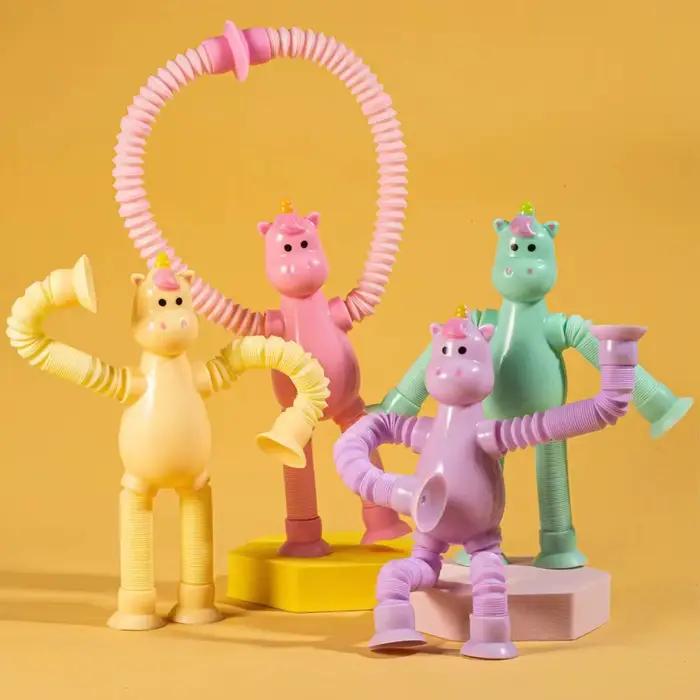 Jouets à ventouse licorne, Tubes Pop extensibles, soulagement du Stress, décompression, jouets sensoriels, prix de carnaval pour garçons et filles