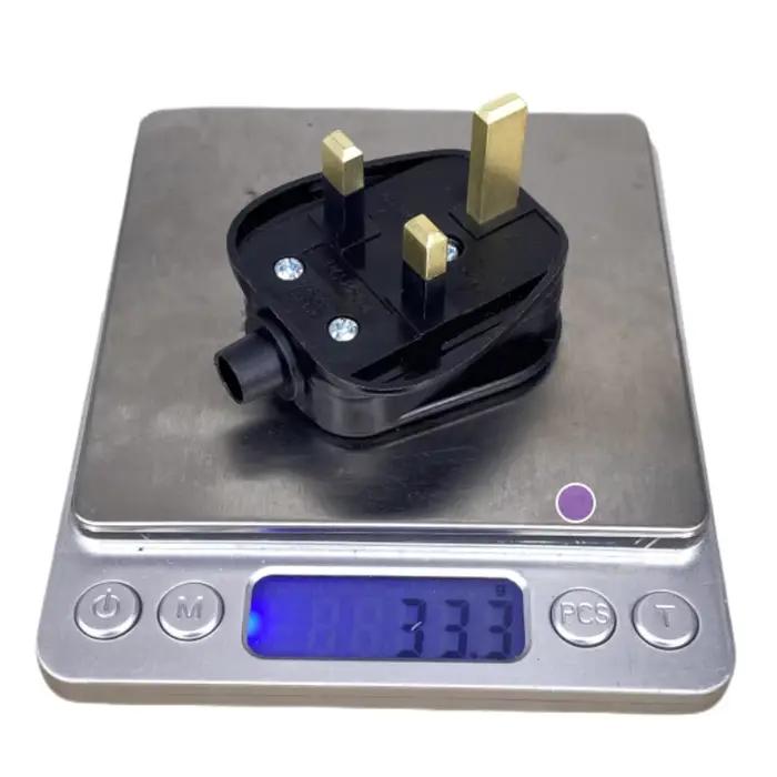 Prise électrique de remplacement mâle britannique, 3 broches, Type G, prises électriques, adaptateur d'alimentation britannique Schuko, rallonge, connecteur
