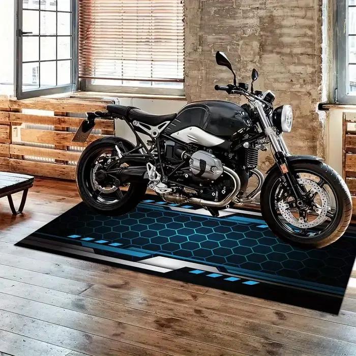 Tapis de sol pour garage de moto VIKAMA, tapis de présentation pour course, résistant à l'huile et à l'usure, pour atelier, couloir, décoration intérieure