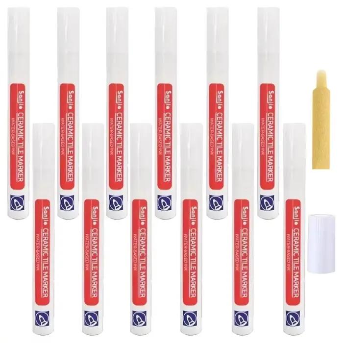 1/2 pièces Stylo de peinture pour joints, fournitures artistiques, marqueur mural imperméable, marqueurs de peinture pour salle de bain, accessoires de décoration pour carrelage et sol