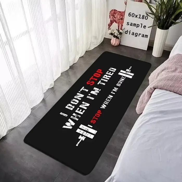 Tapis de sol antidérapant pour exercices de gymnastique, pour entrée, cuisine, absorbant l'eau, tapis de chevet, couloir, décoration de la maison