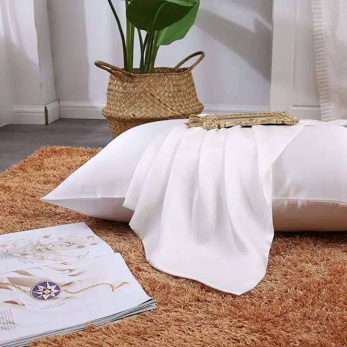 Taie d'oreiller en soie pure 25MM avec fermeture éclair