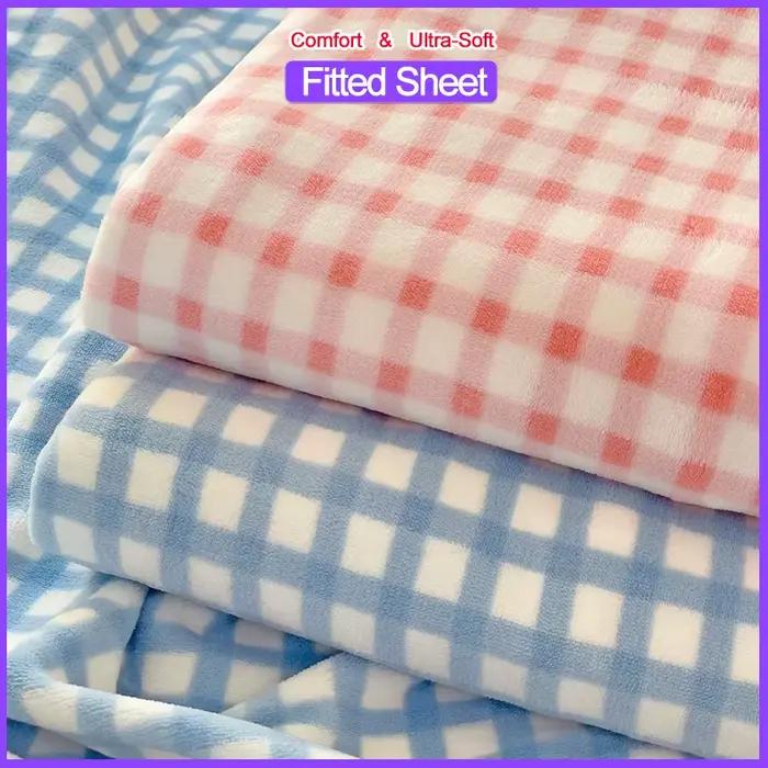Drap-housse en flanelle super doux de qualité supérieure 1 pièce - Poches profondes 25 cm