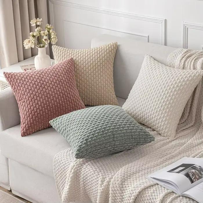 Housses de coussin décoratives vert sauge de printemps 18x18