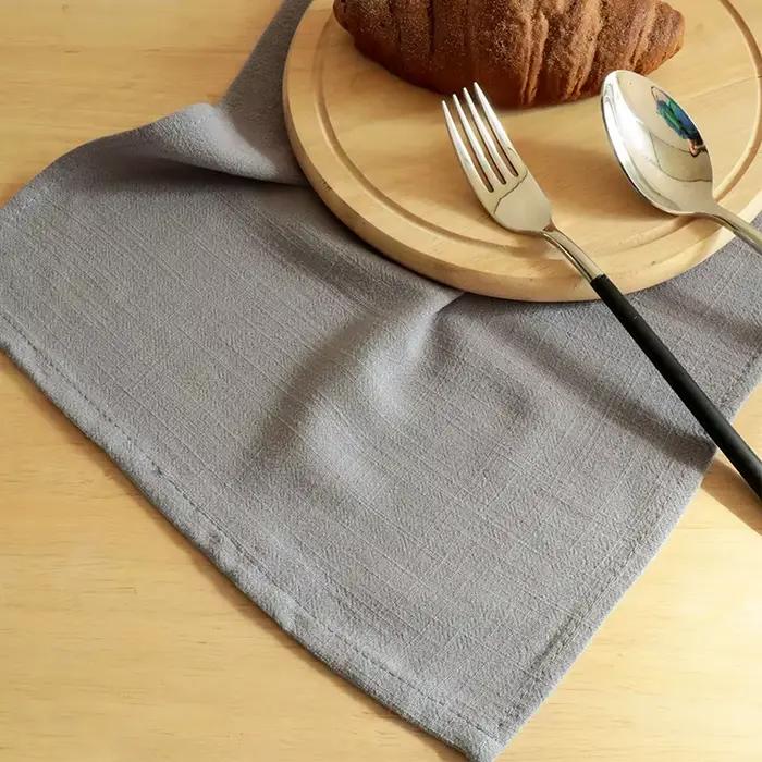 Serviettes de Table Carrées en Coton et Lin