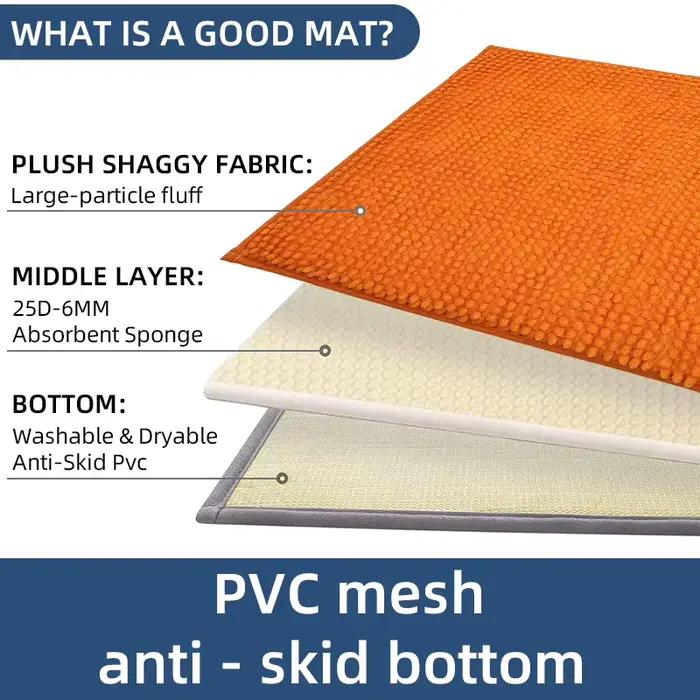 Tapis de salle de bain ultra-doux et absorbant l'eau