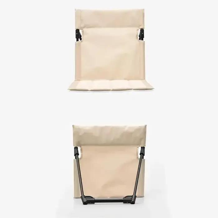 Chaise de camping pliable avec dossier, chaises de plage pliantes, coussin de dossier simple, jardin et parc, pique-nique en plein air