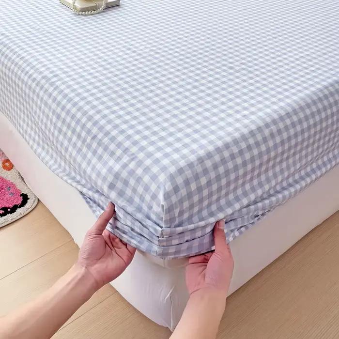 Drap-housse de style plaid avec taie d'oreiller