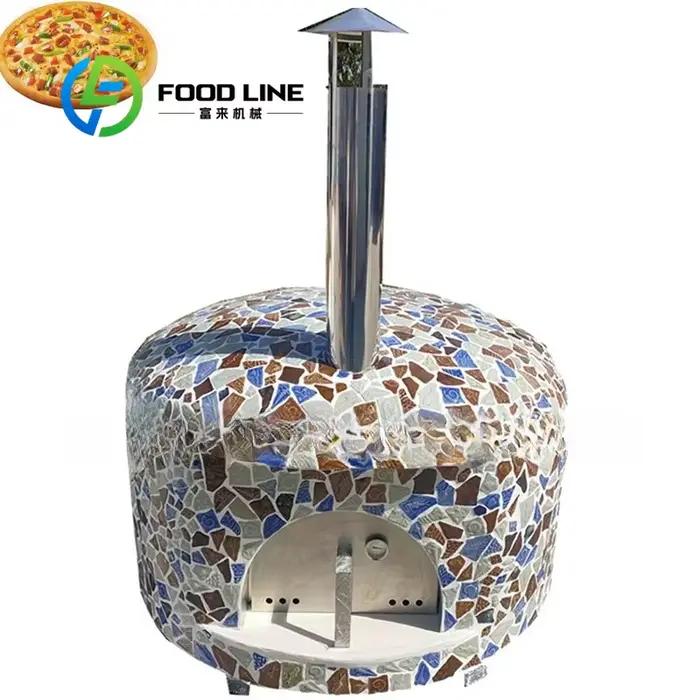 Commercial 500 ° Four à pizza professionnel de grande taille C Rock pour l'extérieur, portable, à bois