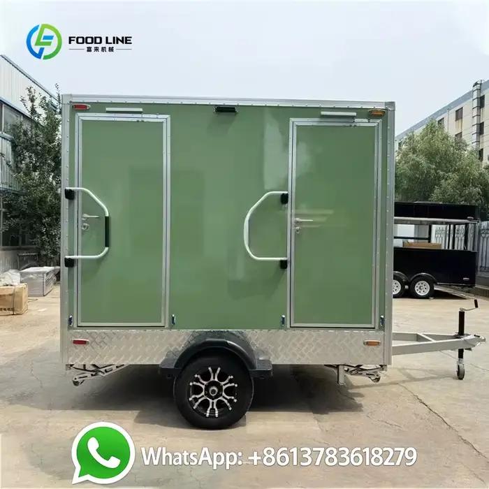 Unité de toilettes mobile extérieure personnalisée, moderne, double, écologique, durable et facile à nettoyer