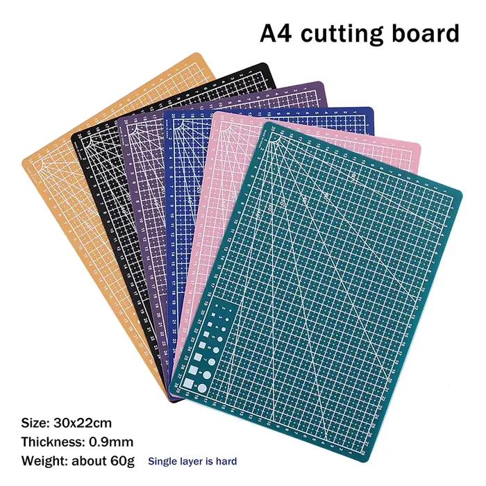 A4 A5 Cutting Mat Sewing Mat Single-sided Craft Pad Fabric Sewing And Making Cutting Board DIY Art Tool Solid Color Multi-color