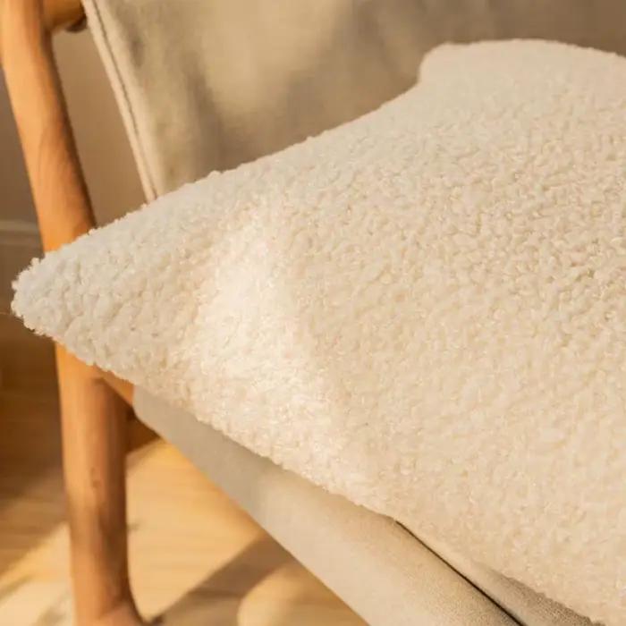 Juste de coussin en peluche pour canapé et salon