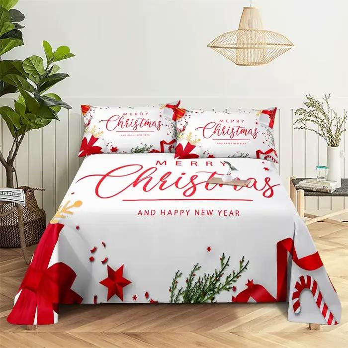 Parure de lit imprimée de Noël pour garçons et filles