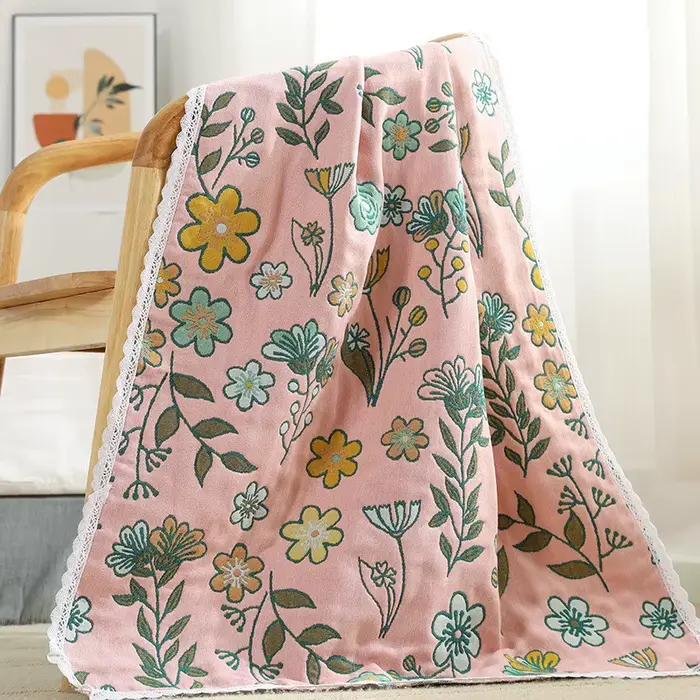 Serviettes de bain en coton éponge pour femmes