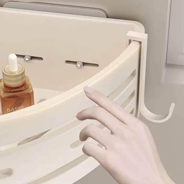 Étagère de rangement murale blanche pour salle de bain