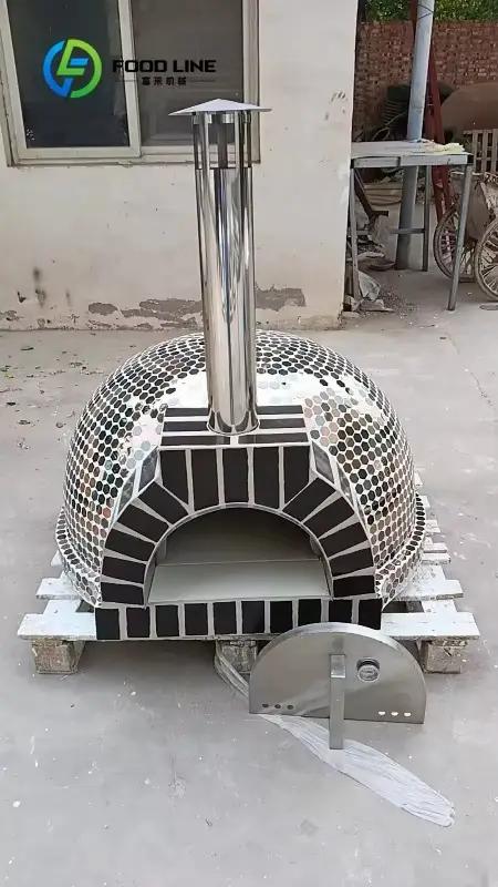 Commercial 500 ° Four à pizza professionnel de grande taille C Rock pour l'extérieur, portable, à bois