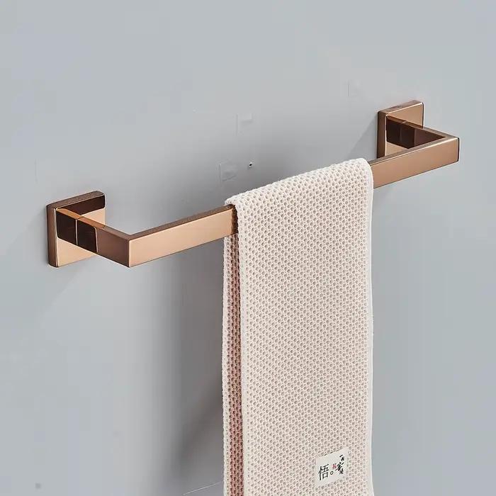 Ensemble de matériel de bain doré Rose, accessoires de toilette, porte-serviettes, porte-papier toilette, barre à serviettes, accessoires de salle de bains en acier inoxydable