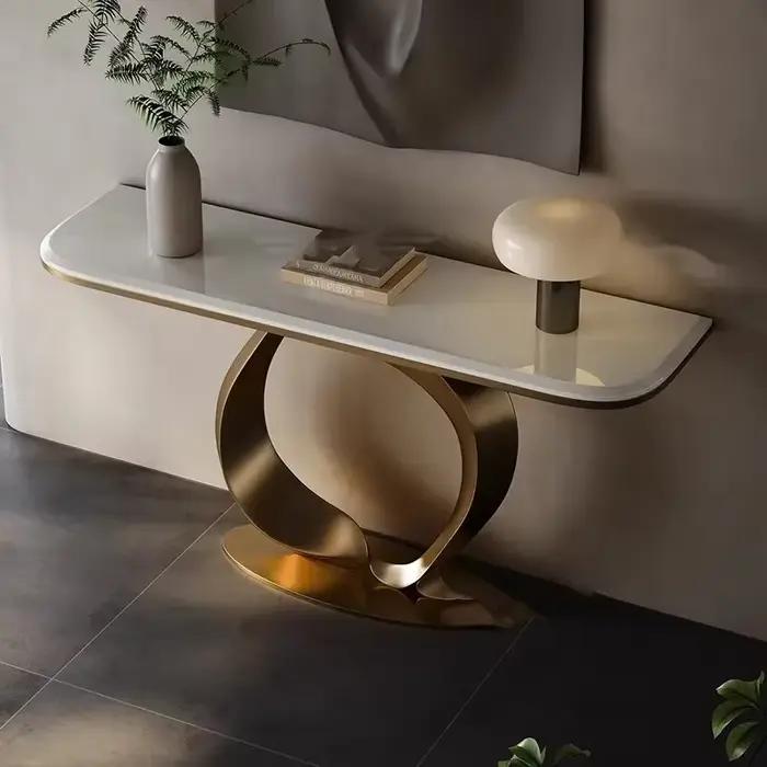 Console d'entrée d'angle amovible en métal, Table ronde moderne Vintage, porche, bureau, Tisch Wohnzimer, meubles de Hall d'entrée