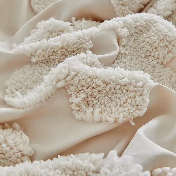 Ensemble de housse de couette florale 3D avec taies d'oreiller