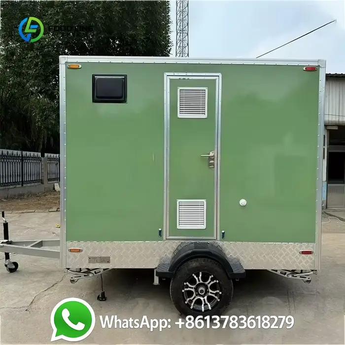 Unité de toilettes mobile extérieure personnalisée, moderne, double, écologique, durable et facile à nettoyer